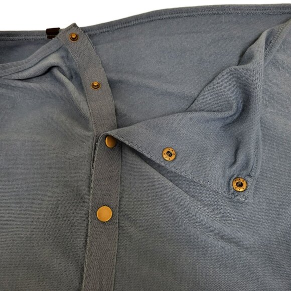 42 Pops Women Blue Neck Infinity Scarf Convertible Brass Snaps Women's One Size - Picture 4 of 14